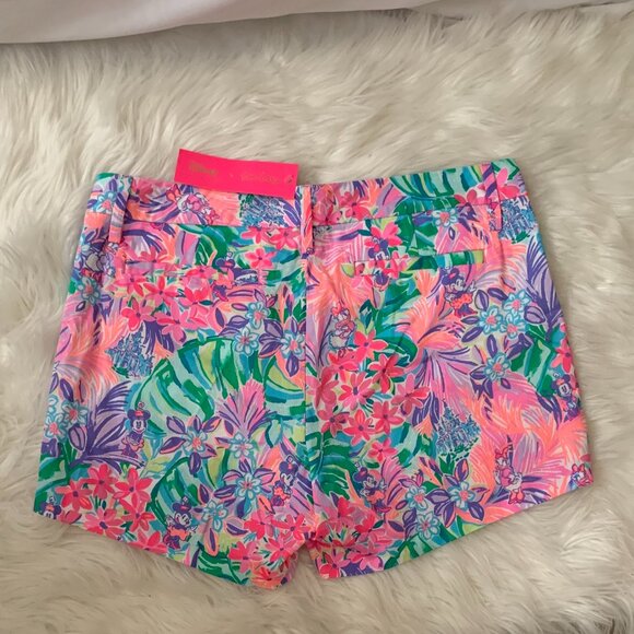 DISNEY PARKS X LILLY PULITZER Disney Dreaming Callahan Shorts Sz 8 - Picture 4 of 4